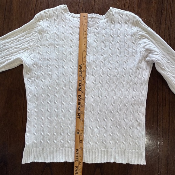 Eddie Bauer made in Australia white knit cardigan cotton blend size L-read descr - Picture 16 of 16